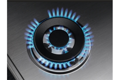 Plita cu gaz AEG HGB64420SM, 4 zone de gatit, 60 cm, Wok