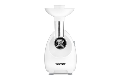 Masina de tocat carne Zelmer ZMM4080B, 1900W,  2,5 kg/min, 3 site, cutit reversibil, accesoriu carnati, alb